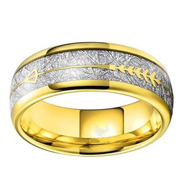 Fashion Simple Gold Ring Two-color Imitation Polished Men’s And Women’s Rings Rings 8