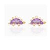 Jewelry Real Gold Plated Colorful Zircon Cute Stud Earrings Earrings 21