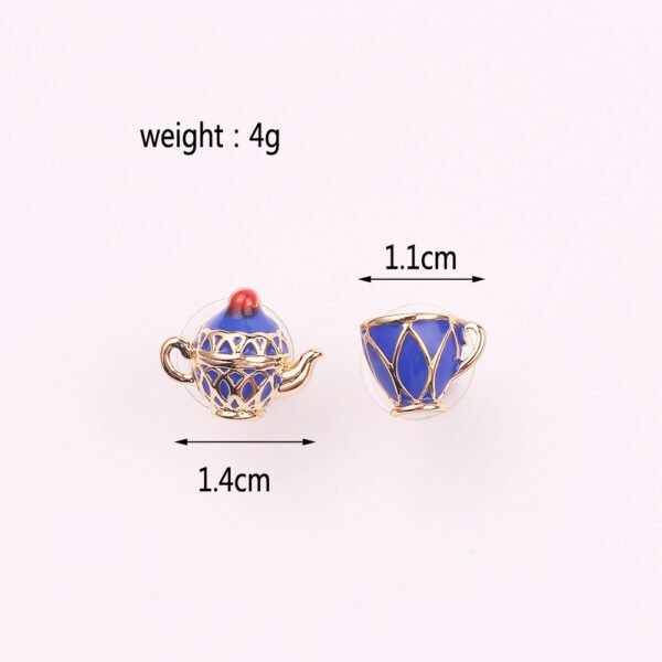 New Fashion Style Cute Personality Alloy Teacup Set Earrings Earrings 11