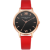 PU leather strap rose gold fashion casual fashion watch ladies black dial watch female models watches 21 PU leather strap rose gold fashion casual fashion watch ladies black dial watch female models watches 21