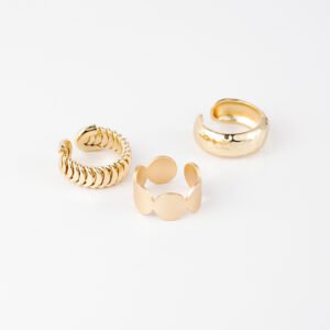 Concavo-convex metal combination ring Rings Concavo-convex metal combination ring Rings