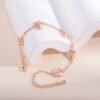 Ins Niche Simple Rose Gold Flower Bracelet Bracelets 8
