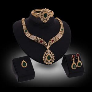 Fashion Gold-plated Four-piece Set With Diamonds Earrings 3