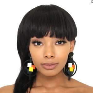 Personalized wild color geometric round acrylic earrings Earrings