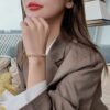 Real Gold Electroplated Zircon Chain Light Luxury High Sense Girlfriends’ Bracelet Bracelets 21