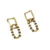 Female Style Earrings Gold-plated Copper With Colored Zircon Earrings 12