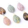 Natural Stone Pendant Gold Color Wire Wrap Gem Accessories 9 Natural Stone Pendant Gold Color Wire Wrap Gem Accessories 9