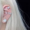 Small Wing Ear Bone Nail Love Heart Zircon Earrings Earrings 10 Small Wing Ear Bone Nail Love Heart Zircon Earrings Earrings 10