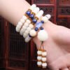 pure natural couple models white jade Bodhi 108 lotus Accessories 16