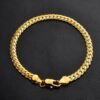 Pure Brass 18K Gold Plating 5MM Full Side Necklace Bracelet Necklaces 11