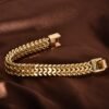 Stainless steel jewelry men and women gold double-layer grinding chain bracelet Bracelets 15