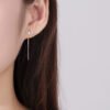 Pure Silver Ornaments Female Tassel Ear Line High Sense Earrings 10 Pure Silver Ornaments Female Tassel Ear Line High Sense Earrings 10