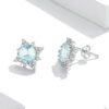 Platinum-plated Shining Star Earrings Female Niche Design High Sense Earrings 9