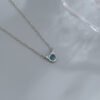 Diamond Blue Crystal Cat Clavicle Chain Necklaces 9