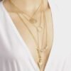 Necklace Women Arrow Gold Color Necklaces 6