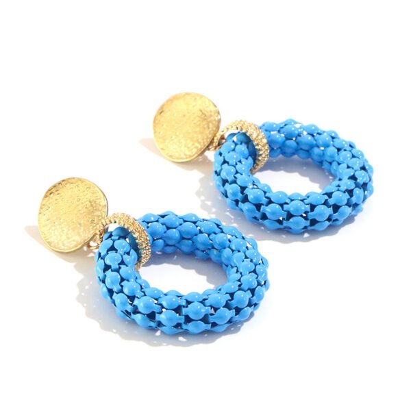 Metal Woven Earrings European And American Creative Fashion Ethnic Style Earrings 6