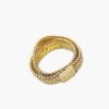 Stacked brass snake bone chain ring Rings 10