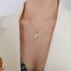 18k Gold-plated White Seashell And Gold Necklace Necklaces 11