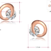Jewelry earrings rose gold C simple earrings Earrings 9