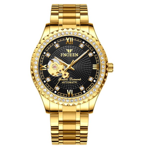 Mechanical Watch Automatic Waterproof Diamond Men’s Fashion Watch Gold Watch Hollow Men’s Watch watches 3