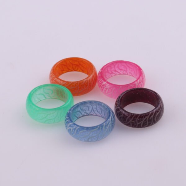 Fashion Luminous Resin Ring Rings 3