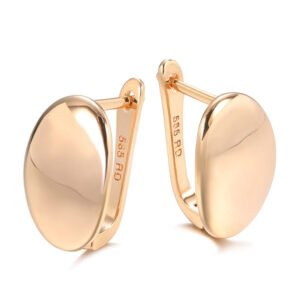 Rose Gold Simple Oval Earrings For Women Earrings