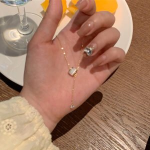 Stainless Steel Cats Eye Stone Small Waist Necklace Women Necklaces