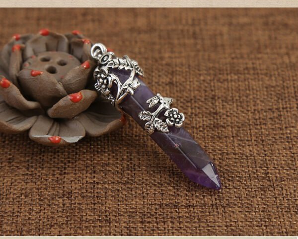 CrystalHexagon Column Pendant Rose Flower Plum Necklace Necklaces 10