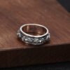 S925 Sterling Silver Jewelry Fashion Retro Personality Turning Ring Rings 10