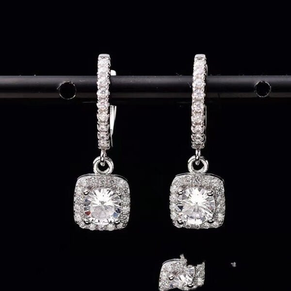 18k White Gold Stud Earrings 50 Minutes Ears Earrings 7