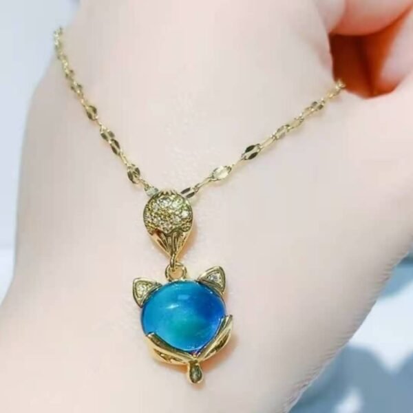 Women’s Thermochromic Fox Titanium Steel Necklace Necklaces 3