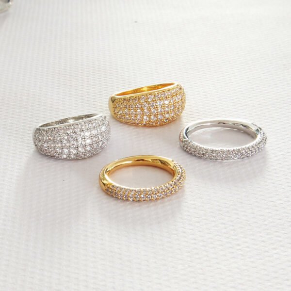 Full Diamond High Sense Fine Polished Ring Rings 7