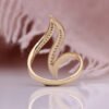 Fashion Exaggerated Curve Rose Gold Women Ring Rings 12