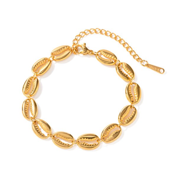 Women’s 18K Gold Hollow Shell Non-fading Bracelet Bracelets 7