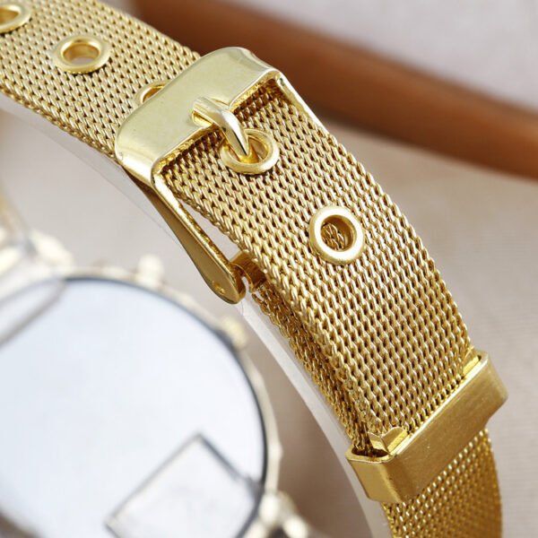 Simple Ladies Fashion Diamond-encrusted Steel Band Casual Gold Watch watches 5