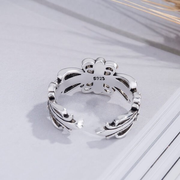 New Thai Silver Ring Crow Star Ring Female Luo Heart Ring Retro Jewelry Rings 8