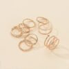 New Gold Ring 8-piece Set Joint Ring Ring Personality Rings 12