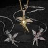 Hip Hop Arrow Wearing Wine Bottle Angel Pendant Real Gold Electroplated Copper Necklace Necklaces 12