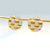 18K Gold Diamond Personality Fashion Braided Brushed Craft Earrings Earrings 10