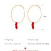 Simple Ethnic Style Kitten Circle Earrings Female Geometric Earrings 12