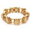 Titanium Gold Buddha Bike Chain Bracelet Men Bracelets 8