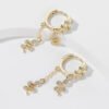 Real Gold Plated Chinese Zodiac Earrings Earrings 9
