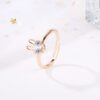 Ladies Cute Rabbit Copper Inlaid Zircon Ring Rings 15