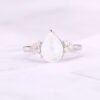 Natural Semi-Precious Moonstone Ring Simple Rings 11