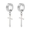 Korean Fashion Titanium Steel Cross Ear Clip Without Pierced Earrings Stainless Steel Double-sided Round Flat Earrings Ear Buckle Jewelry Earrings 10 Korean Fashion Titanium Steel Cross Ear Clip Without Pierced Earrings Stainless Steel Double-sided Round Flat Earrings Ear Buckle Jewelry Earrings 10