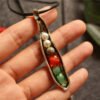 Women’s Vintage Ethnic Antique Silver Distressed Pod Long Necklace Necklaces 10