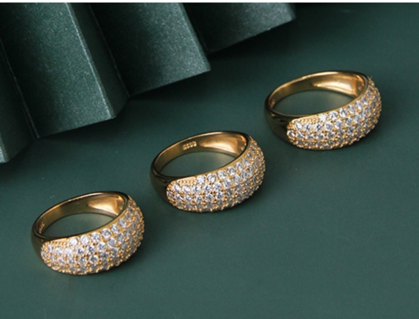 Full Diamond High Sense Fine Polished Ring Rings 6