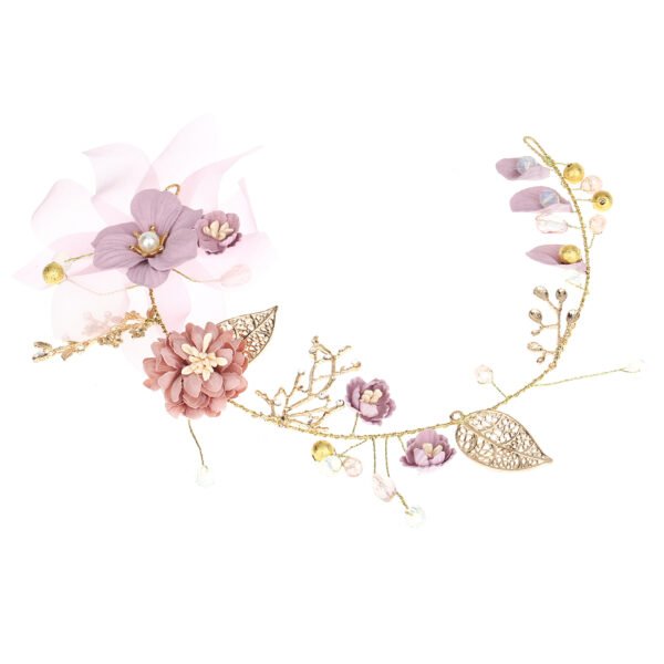 Handmade Head Gold Leaf Branch Flower Wedding Hair Accessories Accessories 5