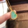Water Shell Pure Natural Jade Diamond 18K Gold Necklace Necklaces 21