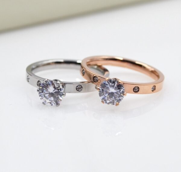 4 Small Diamond Rose Gold Rings BestSelling 5